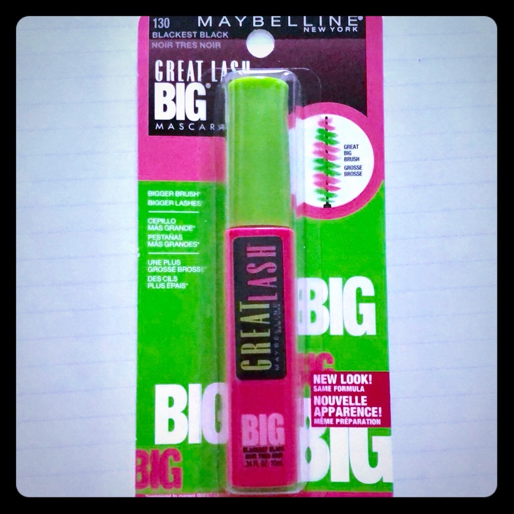 Maybelline Great Lash BIG Mascara BLACKEST Black Firm Price